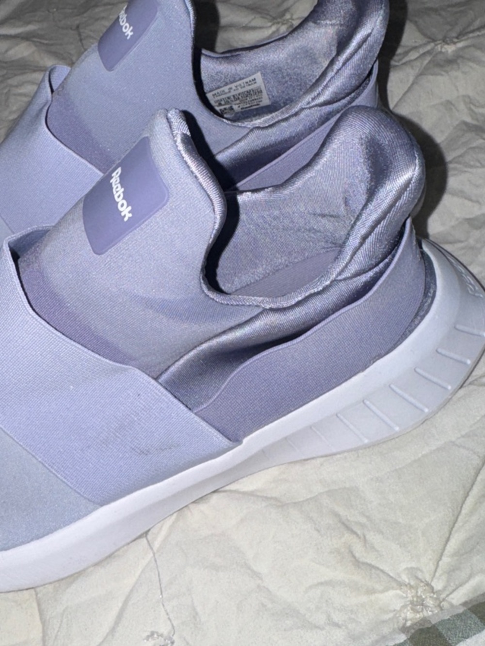 Reebok Lavender Slip-On Athletic Sneakers